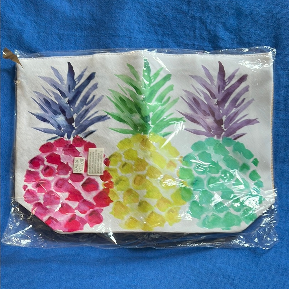 Red and Yellow Tropical Pineapple Tote